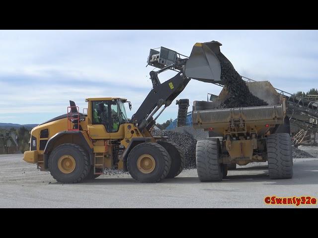 4K| Volvo L150H Loading Volvo A40D Dumper In A Quarry