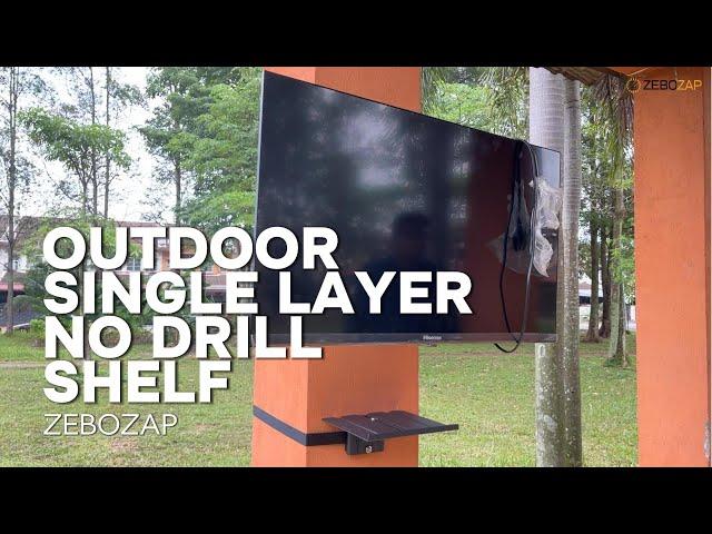 No Drill Outdoor Shelf – ZeboZap Floating Shelf