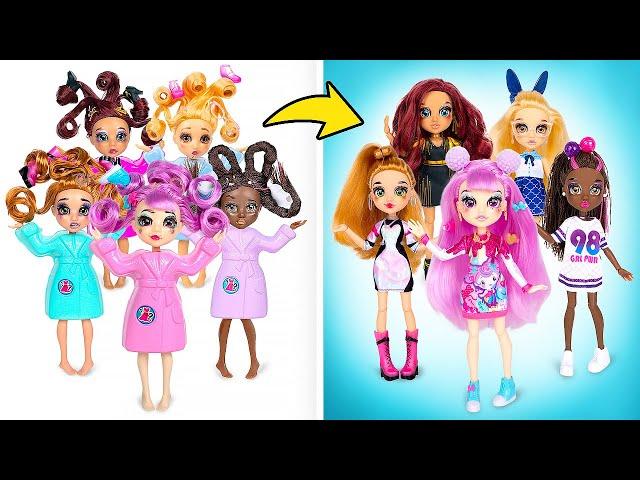 Amazing Transformation Of 5 Dolls || Super Beauty Tutorial