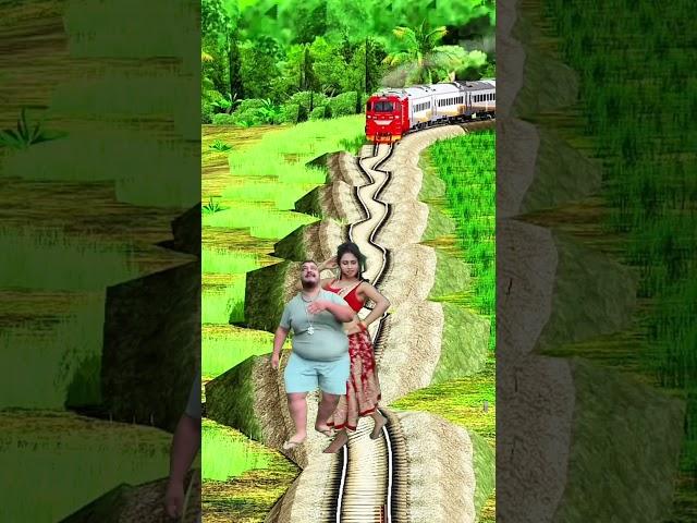 Beautiful Girl & sibri dop dance vs funny train #vfx #shorts #viral
