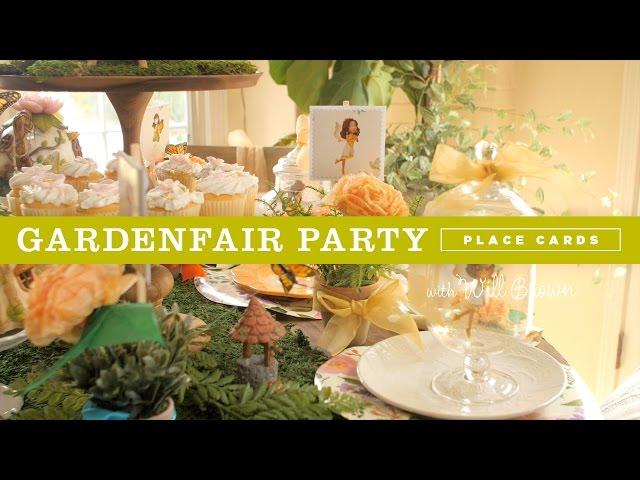 DIY Fairy Garden Party Ideas:  place cards and party favors