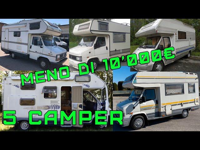 5 camper usati sotto i 10'000 € in veneto