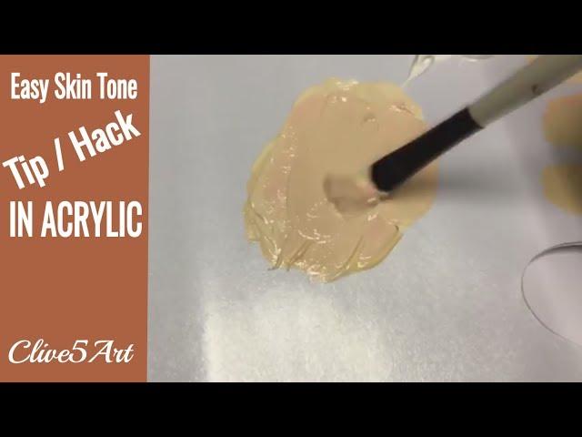 Mixing flesh tone acrylic painting: How to mix & match skin tones in painting