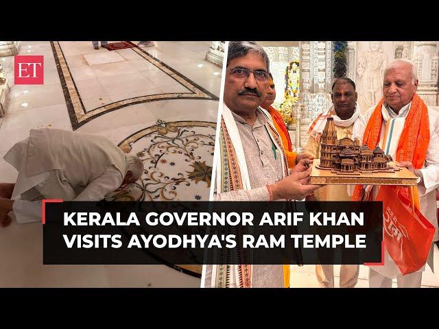 Kerala Governor Arif Mohammad Khan visits Ram temple in Ayodhya, bows before deity