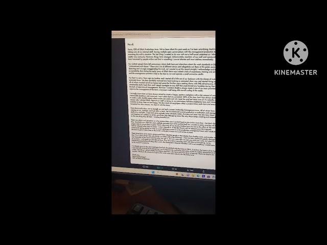 Mr. Rhino reads Kevin Lerdwichgul’s note addressing the Glitch drama