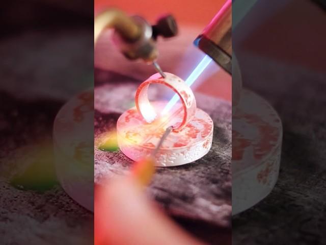 Crafting a GEMSTONE RING in silver!! #silversmithing #art