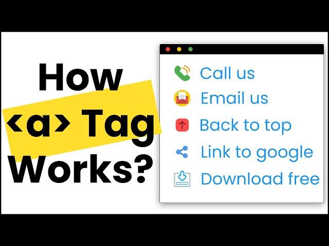  HTML Anchor Tag | Learn 5 Different Things You Can Do With HTML Anchor Tag