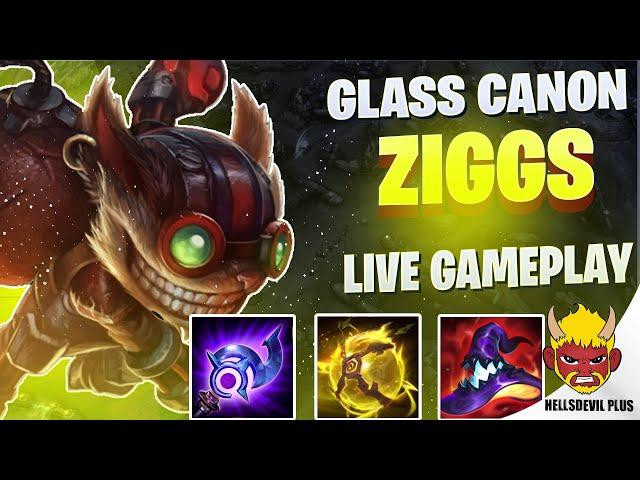 FULL GLASS CANON ZIGGS = BIG DAMAGE! - Wild Rift HellsDevil Plus Gameplay