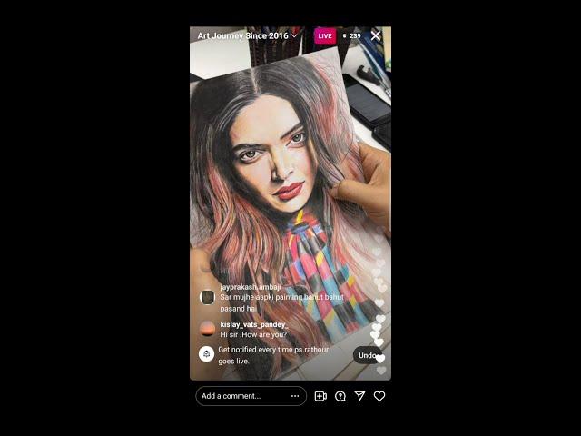 PS rathour instagram live session about his art journey since 2016 @ps.rathour