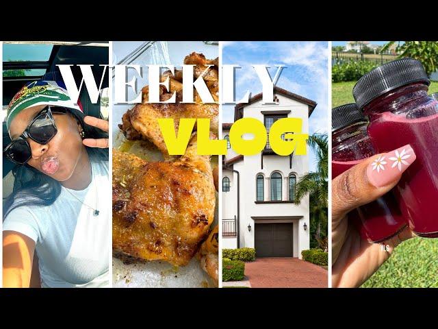 VLOG:TOURING ANOTHER BEAUTIFUL HOME NEW JUICING RECIPE, BEACH ️ DAY WITH THE KIDS, BAKED CHICKEN