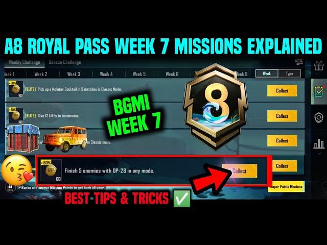 BGMI WEEK 7 MISSIONS / A8 WEEK 7 MISSION / WEEK 7 MISSION BGMI / A8 RP MISSION WEEK 7 EXPLAINED