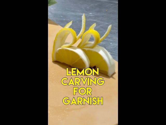 Lemon Carving For Garnish #shorts @tokyosushiacademyenglishcourse