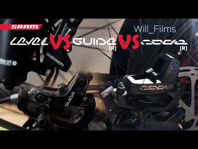 Sram Level vs Guide R vs Code R Brake Comparison