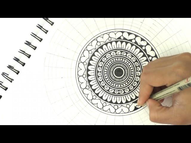 Mandala art for beginners || How to draw a MANDALA ART for beginners || Mandala drawing