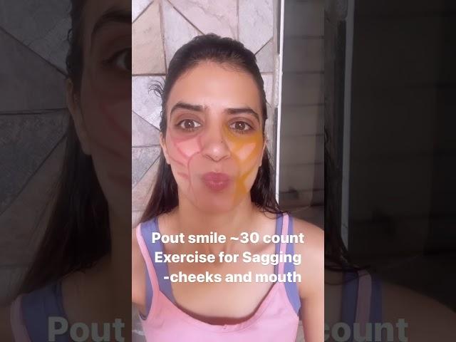 Face Yoga For Sagging Cheeks! #faceyoga #youngerskin #wrinkleremover #beautyhacks #fittak