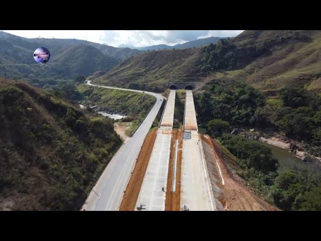 BR 381 PONTE SOBRE O RIO PIRACICABA OBRAS DUPLICAÇÃO CIDADE DE ANTÔNIO DIAS MINAS GERAIS BRASIL