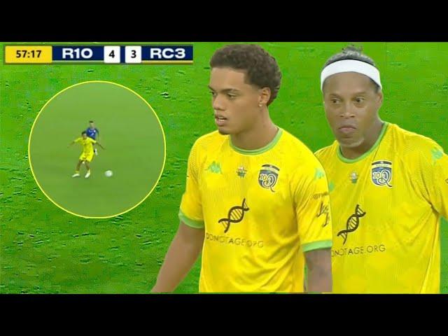 Joao Mendes "Ronaldinho Son" Shows His Skills vs Roberto Carlos Team