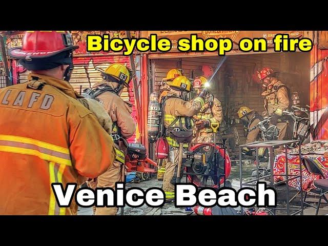 Lithium Battery causes Fire in Bicycle Shop Venice Beach