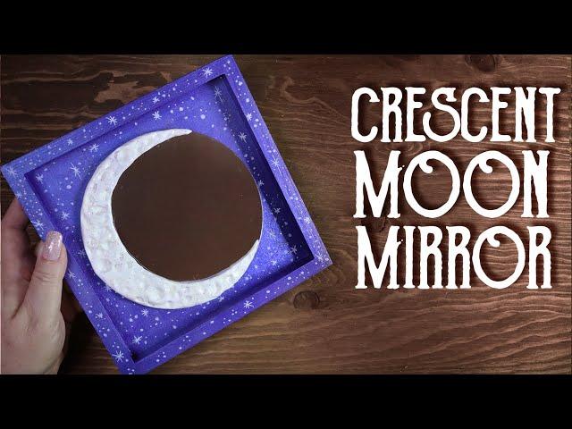 Crescent Moon Mirror Witchy Decor - DIY Craft Kit - Magical Crafting