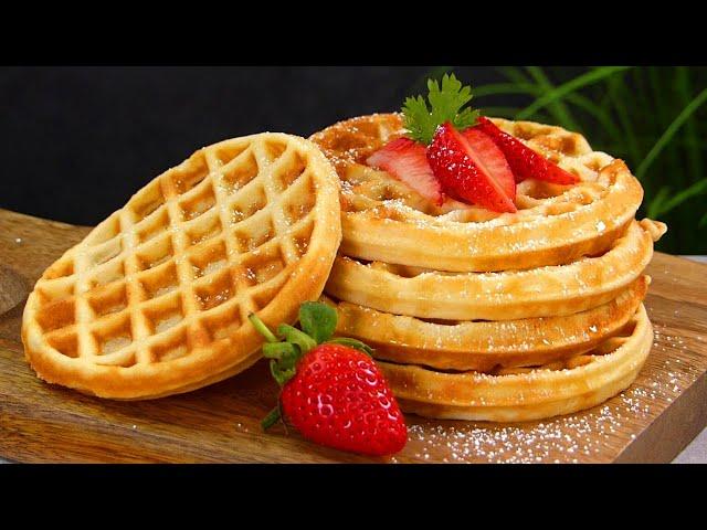 Perfect Homemade Waffles just in 5 minutes | Best Waffles recipe by Tiffin Box, Easy quick breakfast