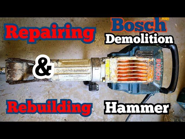 Repairing and Rebuilding a Big Bosch Demolition hammer. GSH 16-30 with broken conrod bearing.