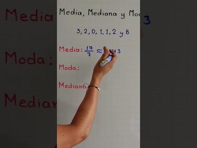 Media, Mediana y Moda. En un minuto #matematicas #promedio