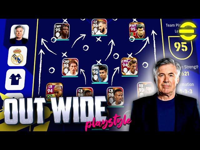 OUT WIDE playstyle with Real Madrid | eFootball Mobile