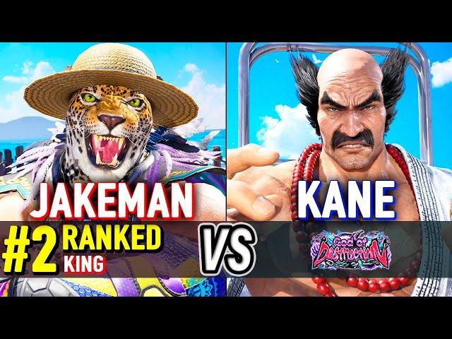 T8  JAKEMAN (#2 Ranked King) vs KANE (Heihachi)  Tekken 8 High Level Gameplay