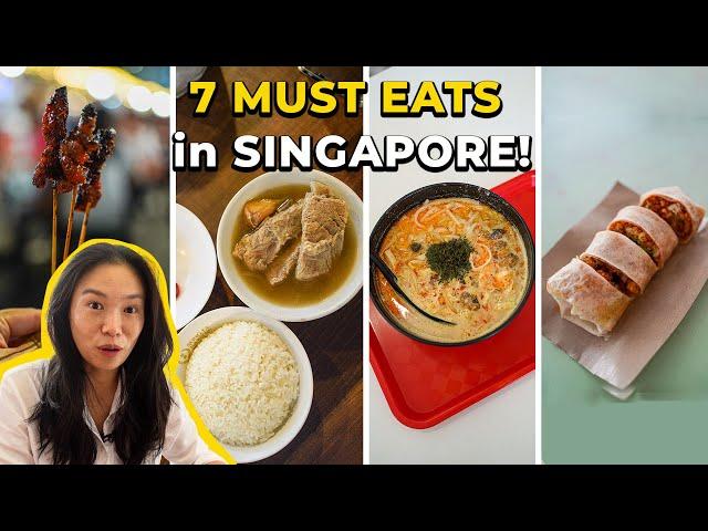 7 MUST TRY FOOD SPOTS in SINGAPORE Vlog! Bib Gourmand Laksa, Chicken Satay & Icecream Sandwich 新加坡美食