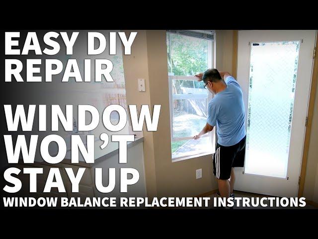 Window Won't Stay Up - Block and Tackle Window Balance Spring Replacement and Repair