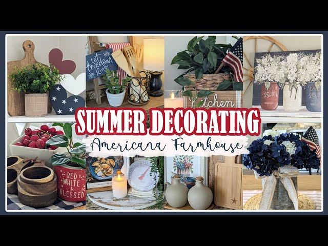 ️ SUMMER DECORATE WITH ME 2024 | SUMMER DECORATING IDEAS | SIMPLE & COZY PATRIOTIC HOME DECOR