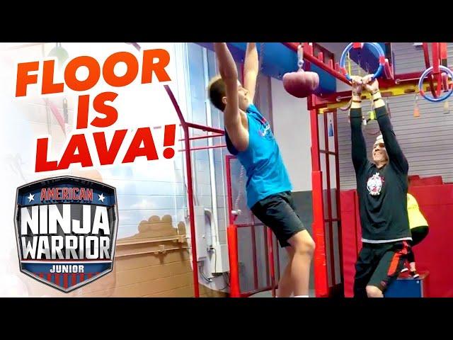 FLOOR IS LAVA - NINJA EDITION!! [Beckstrand Family Ninjas] | American Ninja Warrior Junior