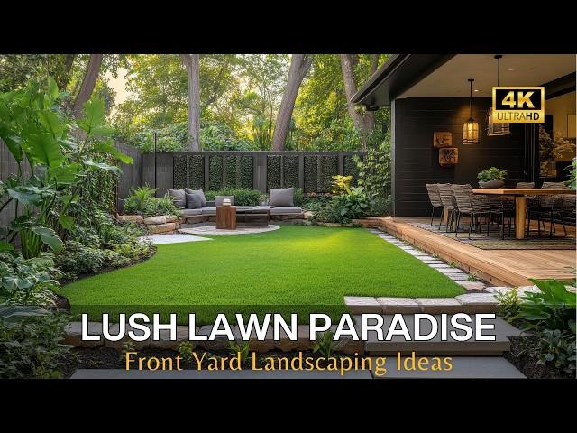 Lawn Care & Front Yard Landscaping: Simple Ideas for a Rustic Modern Retreat & Outdoor Living Space