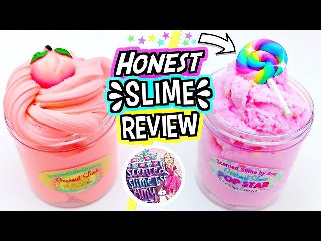 100% HONEST Slime Review! FAMOUS SLIME SHOP REVIEW! Scented Slimes By Amy Package!