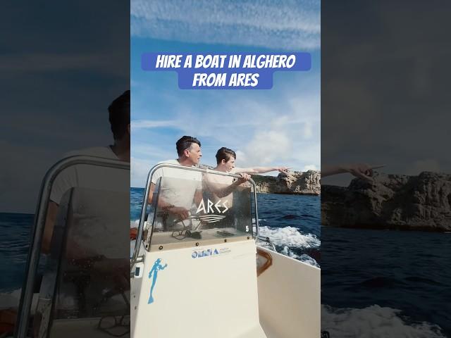 Hire a Powerboat from ARES  in Alghero: Zip to Porto Conte, Explore Sea Caves & Relax in a Cove!”
