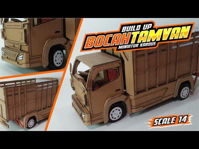 MEMBUAT MINIATUR TRUCK BOCAH TAMVAN FULL KARDUS BISA OLENG || HANDMADE