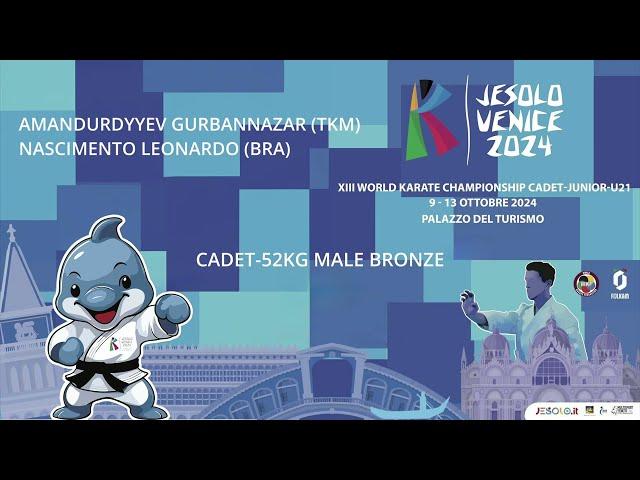 World Venice //Jesolo cadet -52kg male Bronze:AMANDURDYYEV GURBANNAZAR(TKM) NASCIMENTO LEONARDO(BRA)