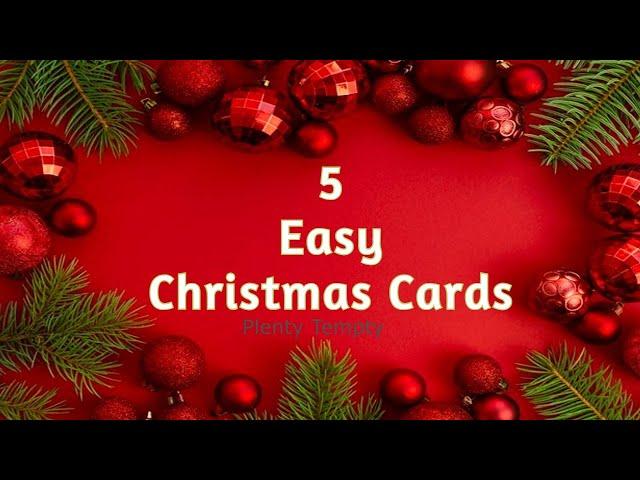 5 Christmas Card Making Ideas / Easy Christmas Greeting Cards / How To Make Christmas Card / Crafts