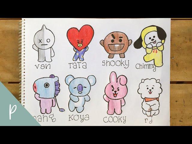 How to draw BT21 characters [TUTORIAL]