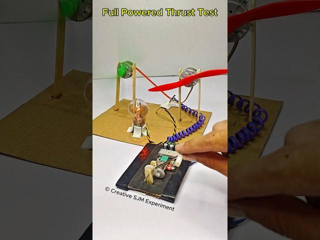 Full Powered Thrust Test • Dc Motor | #dcmotor #tech #youtubeshorts #dcmotorproject