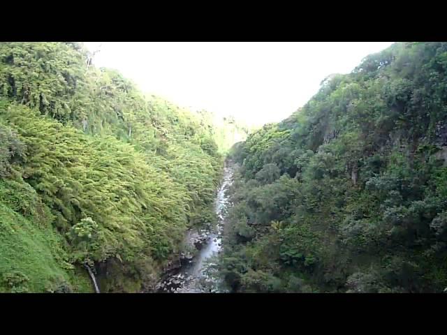 Top of Makahiku Falls in the Oheo Gulch