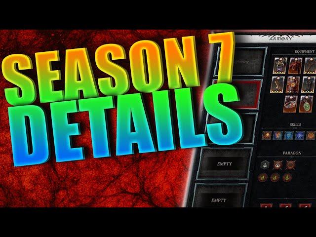 Big Updates Coming & Armory In Season 7 |  Diablo 4