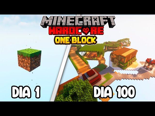 Sobreviví 100 Días Empezando desde un solo bloque en MINECRAFT HARDCORE