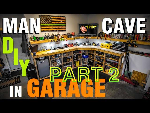 HOW TO BUILD A WORKBENCH FOR GARAGE / PART 2 / DIY Garage Workbench and Shelves