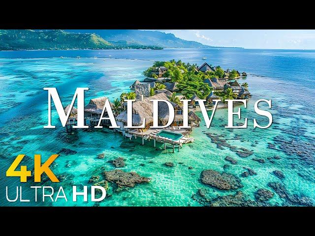 Peaceful Relaxing Music of Maldives 4K - Scenic Relaxation Film With Calming Music-4K Video Ultra HD