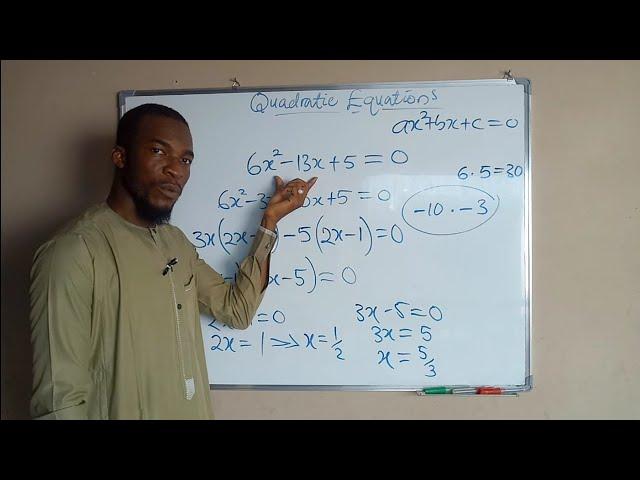 QUADRATIC EQUATIONS | Solution by Factorization.