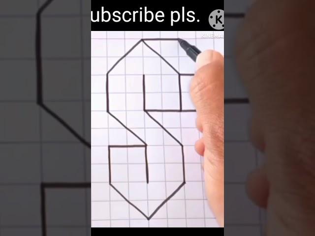 How to draw letter s very easy. #drawing #howto #art #easydraw