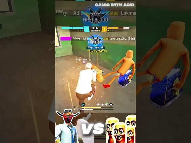 free fire 1 vs 4 new bundle funny video #freefire #gamingwithabir #funny #bangla