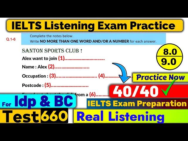 IELTS Listening Practice Test 2025 with Answers [Real Exam - 660 ]