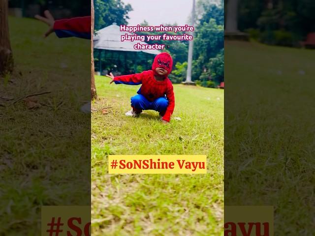 Happiness of playing your favourite role  #spiderman #ytshorts #cute #unstoppable #trending #shorts